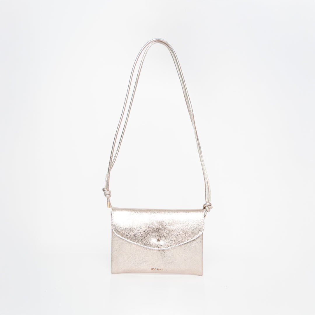 Mini Cute Clutch - Metallic Platin - ann kurz