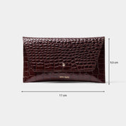 Mini Envelope - Croco Print Bordeaux - ann kurz