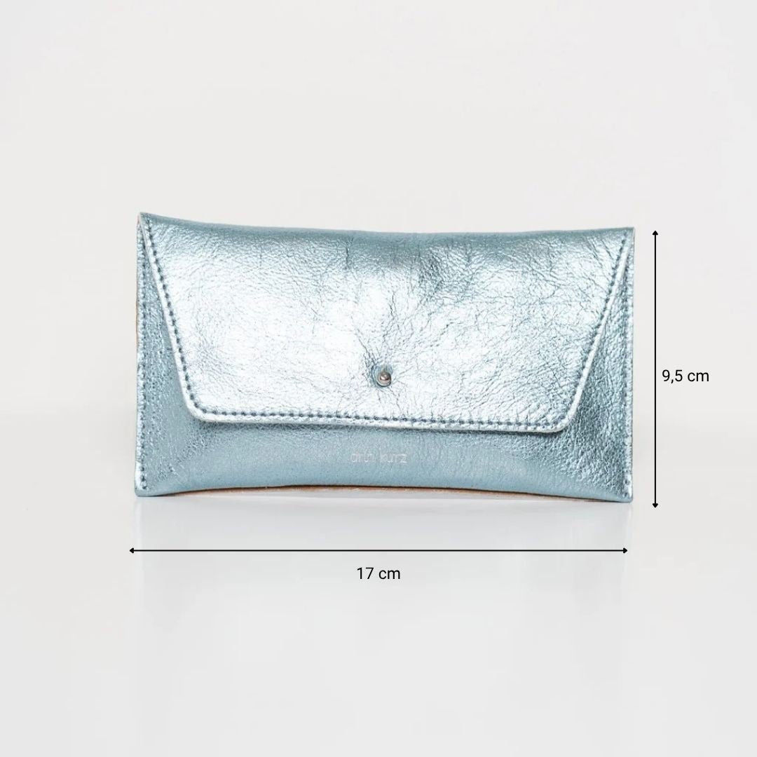 Mini Envelope - Metallic Hawaiian Blue - ann kurz