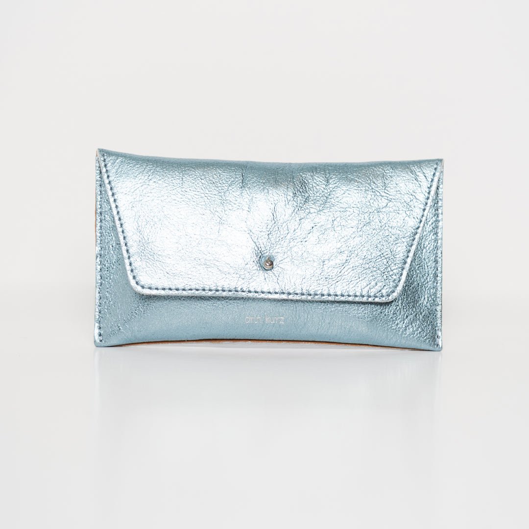 Mini Envelope - Metallic Hawaiian Blue - ann kurz