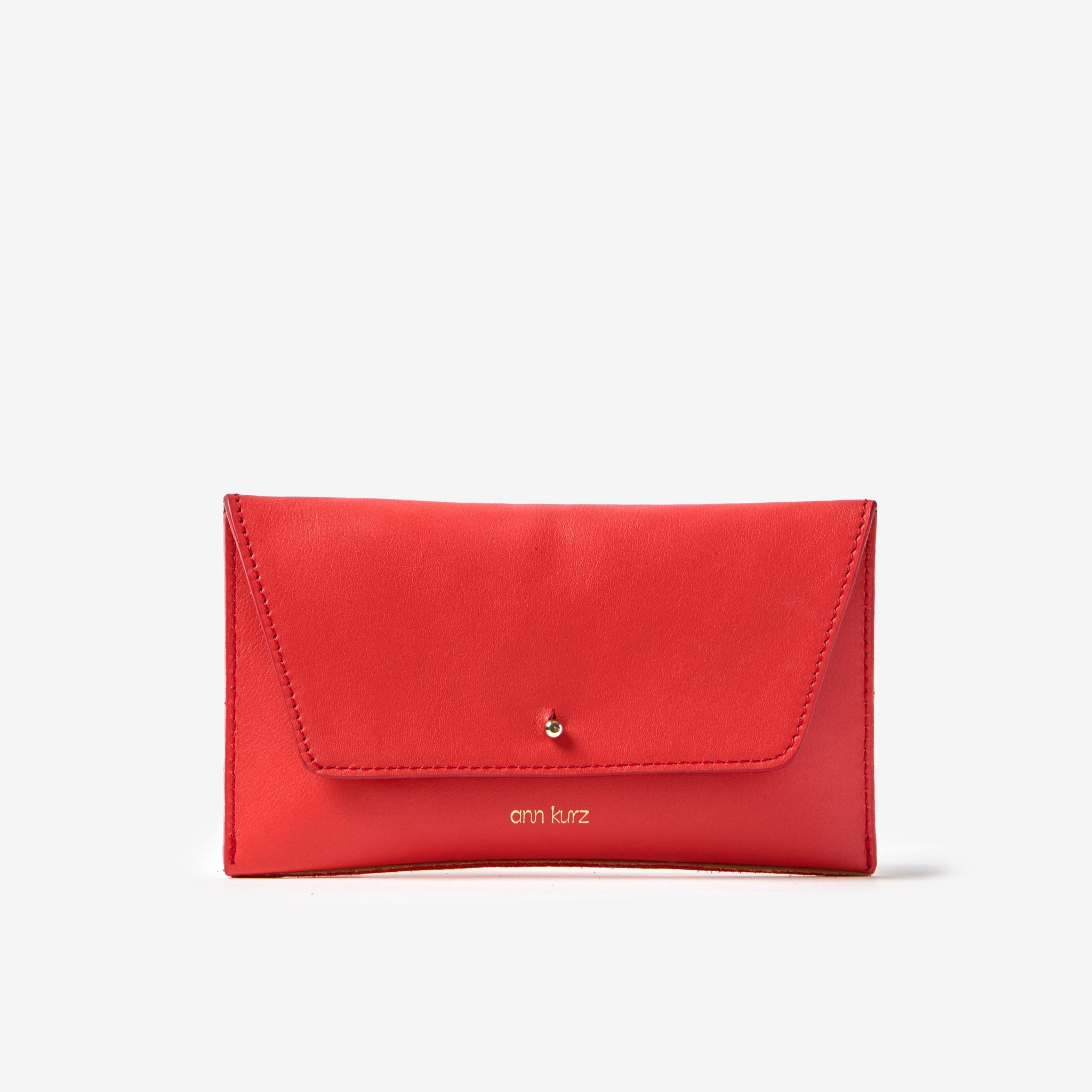 Mini Envelope - Nappa Vermilion Red - ann kurz