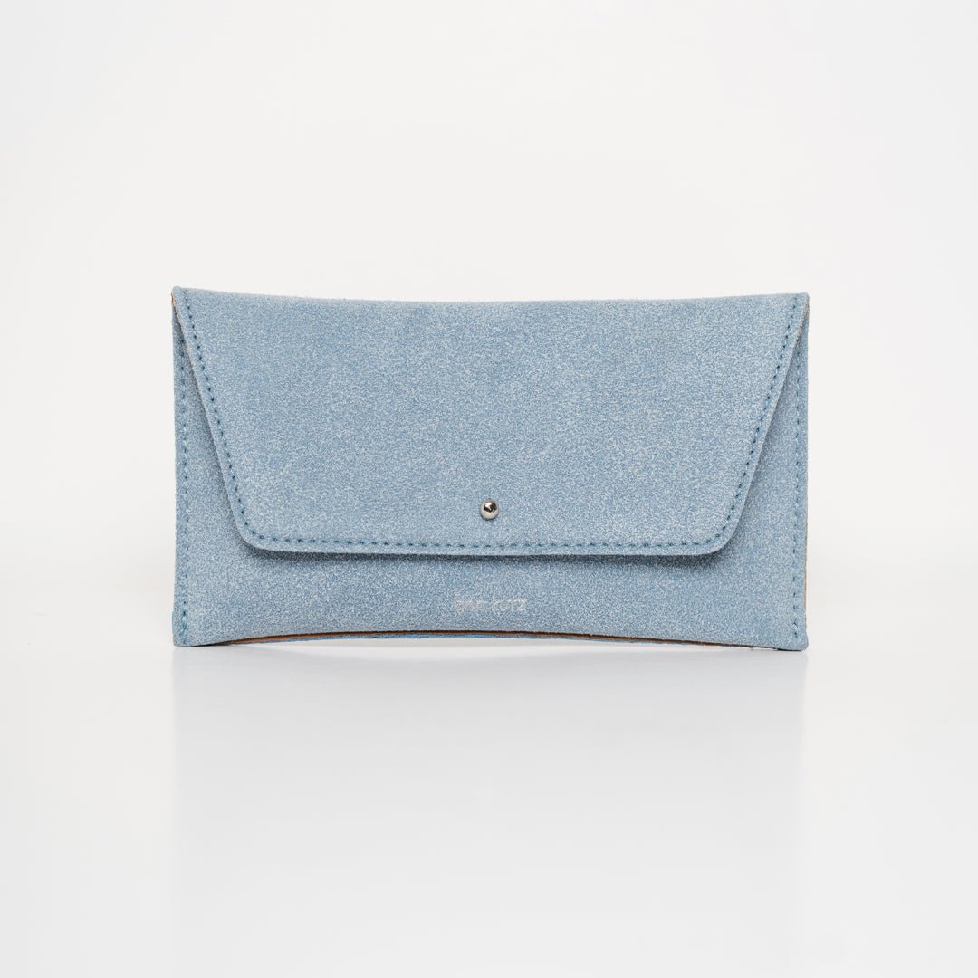 Mini Envelope - Recycled Suede Celeste - ann kurz
