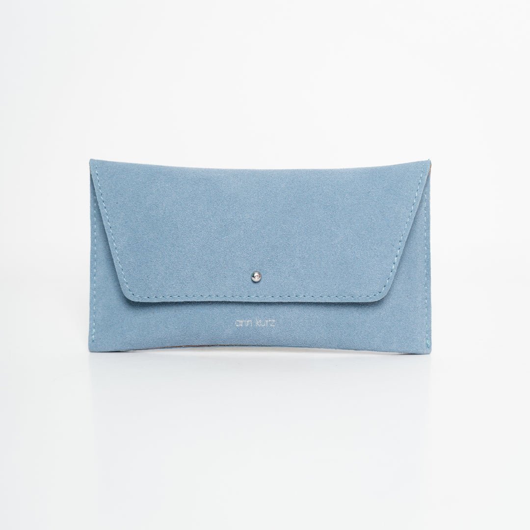Mini Envelope - Recycled Suede Celeste - ann kurz