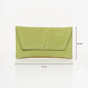 Mini Envelope - Recycled Suede Pistachio - ann kurz