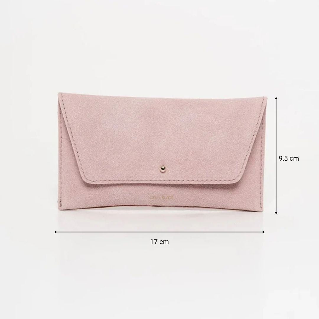 Mini Envelope - Recycled Suede Rosa - ann kurz
