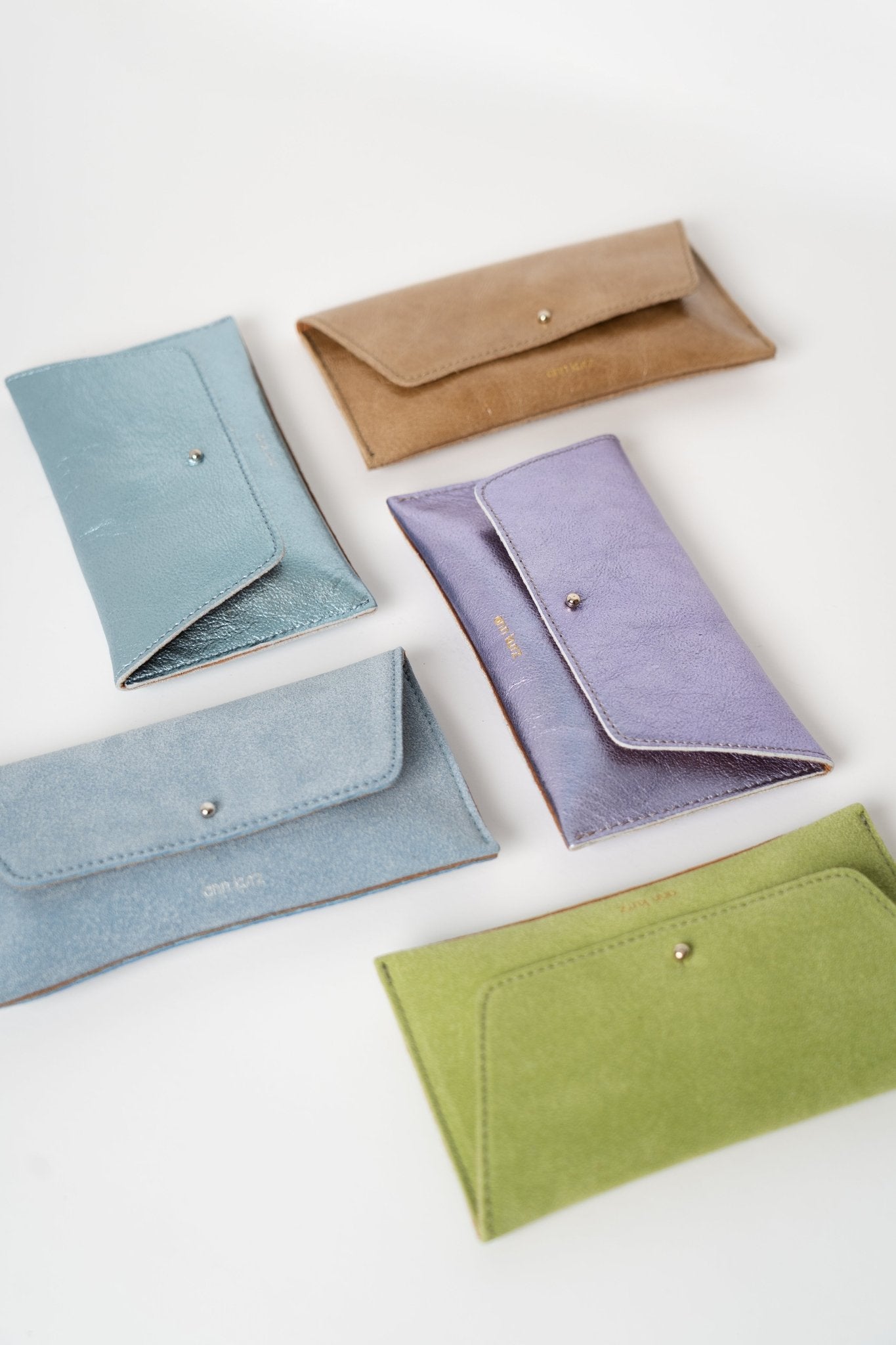 Mini Envelope - Recycled Suede Rosa - ann kurz