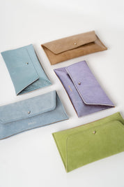 Mini Envelope - Recycled Suede Rosa - ann kurz