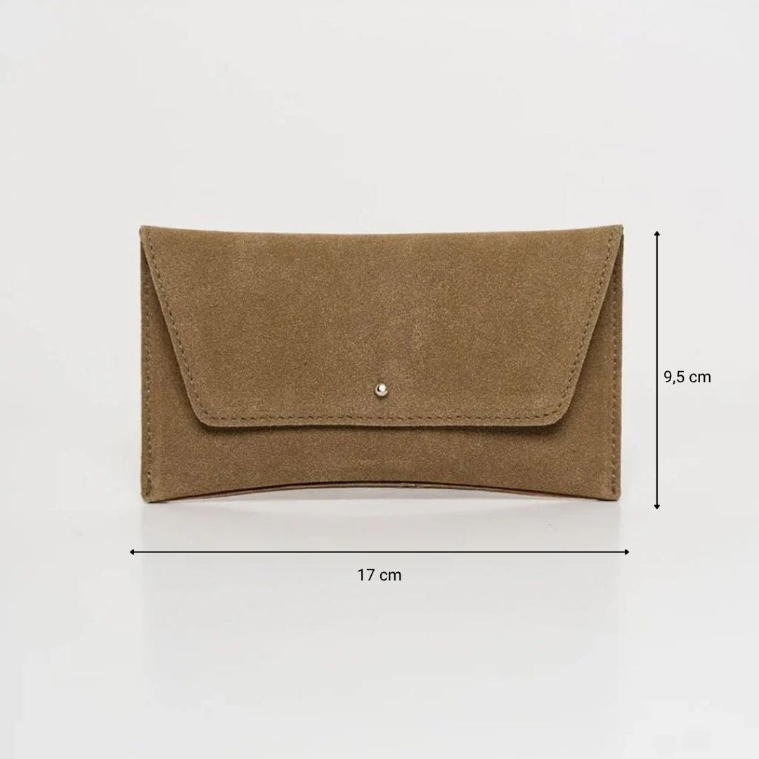 Mini Envelope - Recycled Suede Taupe - ann kurz