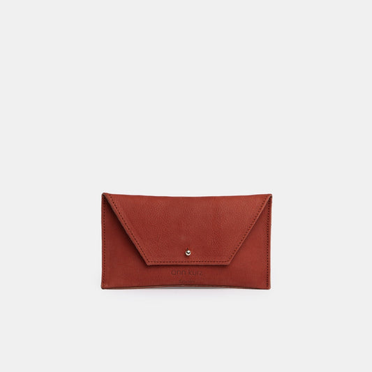 Mini Envelope Shape Pouch - Nubuk Ruggine - ann kurz