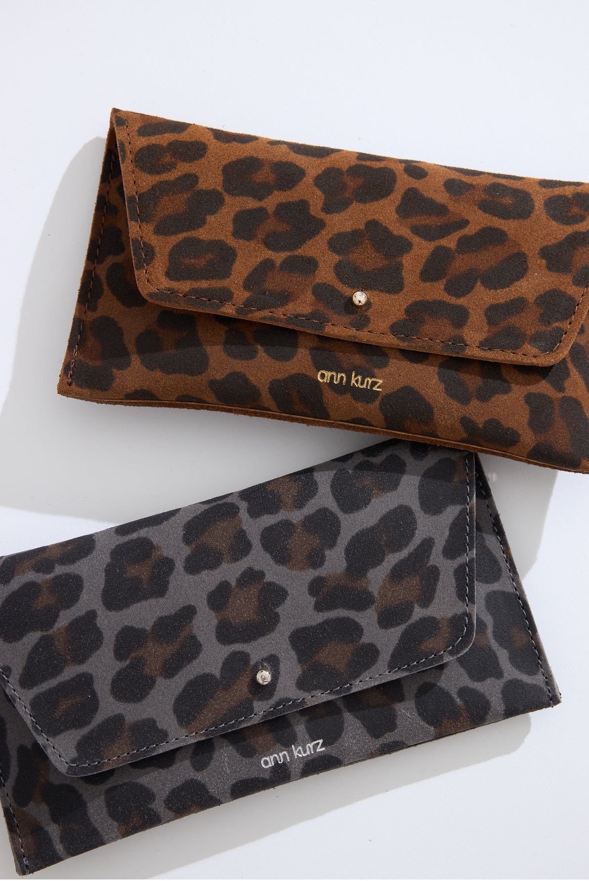 Mini Envelope Shape Wallet - Leo Grey - ann kurz