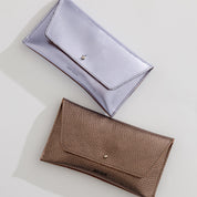 Mini Envelope Shape Wallet - Metallic Metal Grey - ann kurz