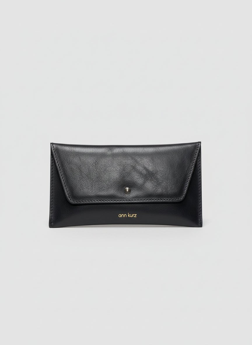 Mini Envelope Shape Wallet - Nappa Navy - ann kurz