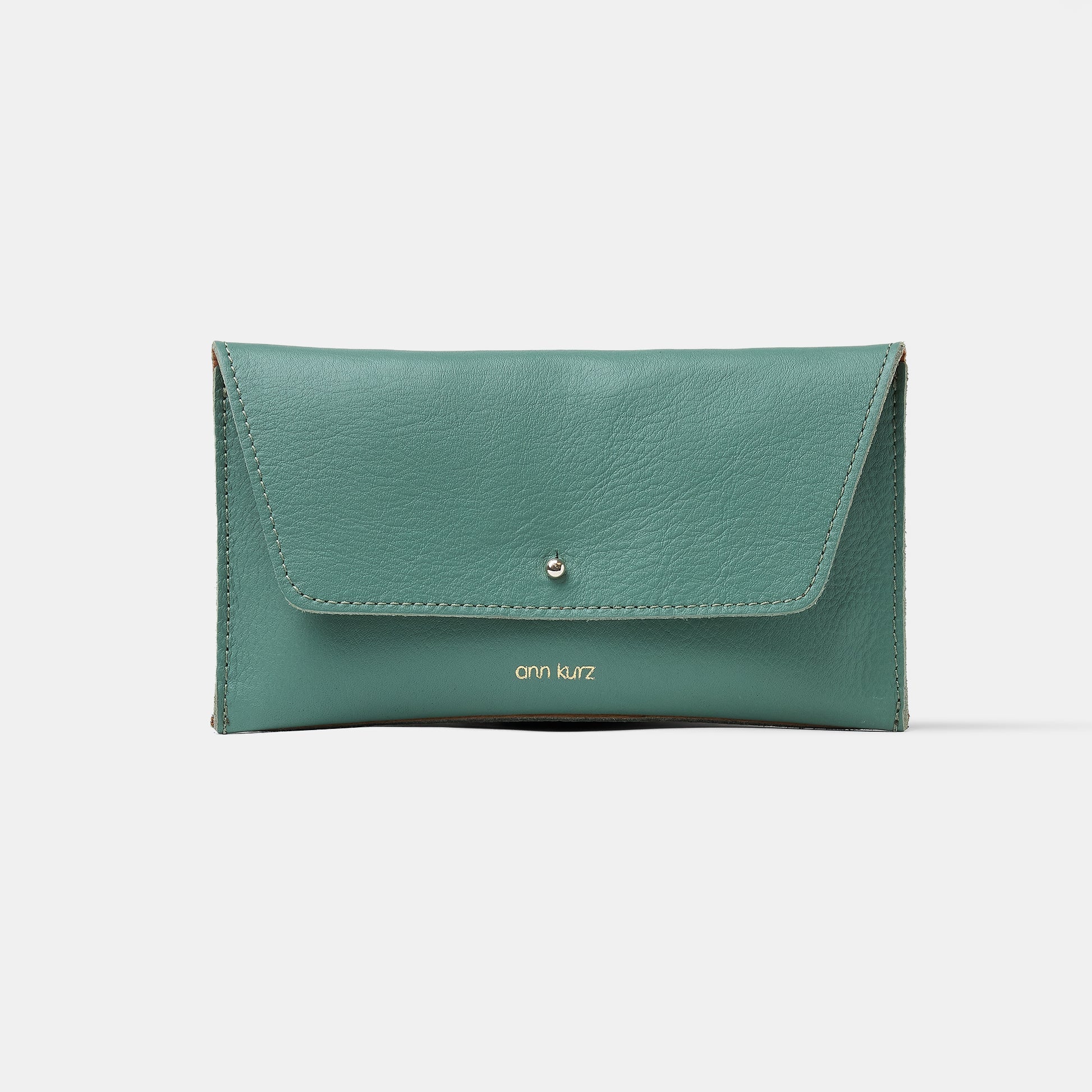 Mini Envelope Shape Wallet - Nappa Soft Menta - ann kurz