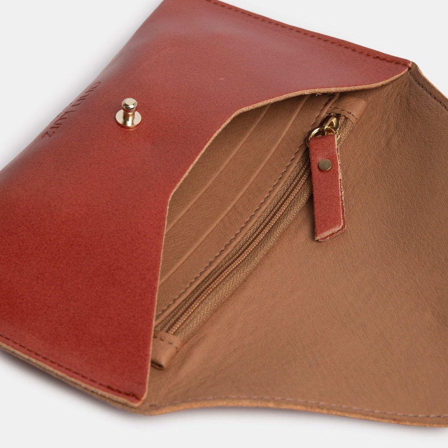 Mini Envelope Shape Wallet - Vegetable Tanned Smoky Amber - ann kurz