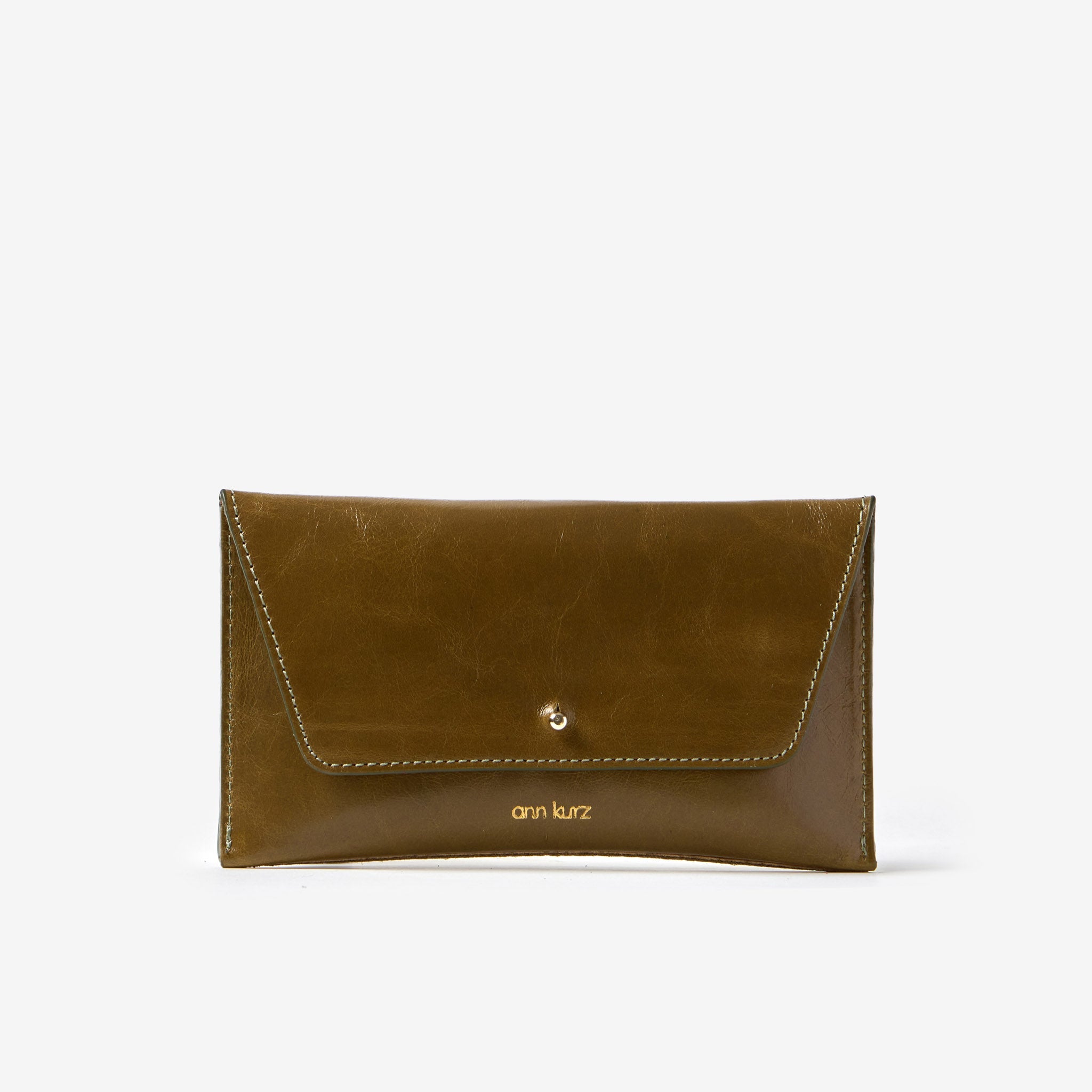 Mini Envelope - Shiny Nappa Bosco Green - ann kurz