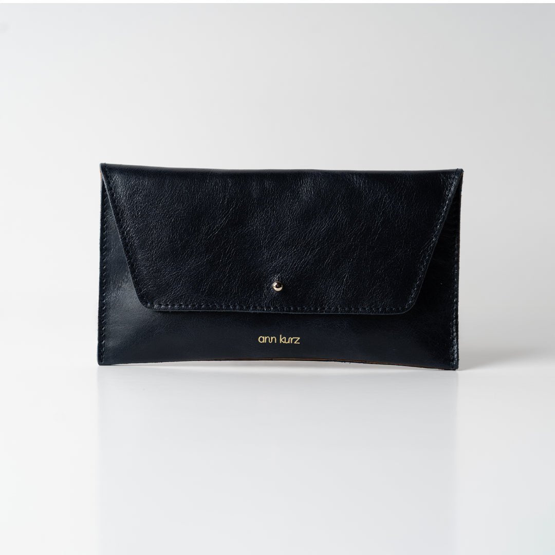 Mini Envelope - Shiny Nappa Navy - ann kurz
