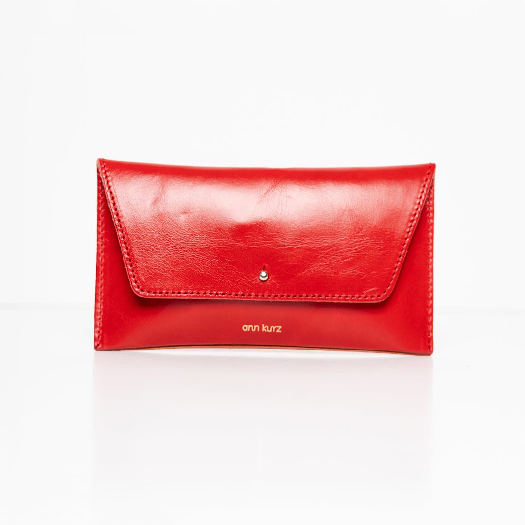 Mini Envelope - Shiny Nappa Rosso - ann kurz