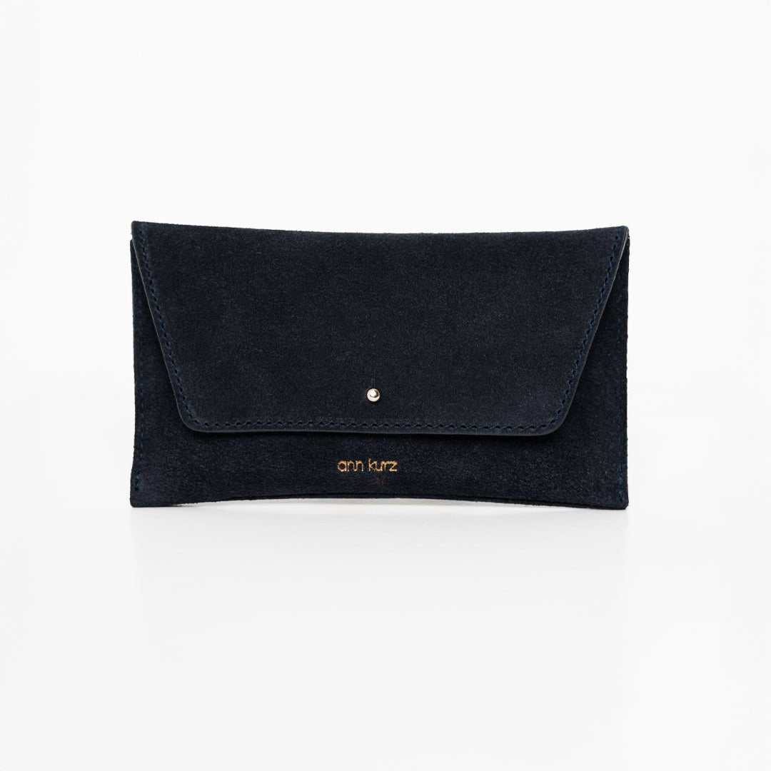 Mini Envelope - Suede Navy - ann kurz