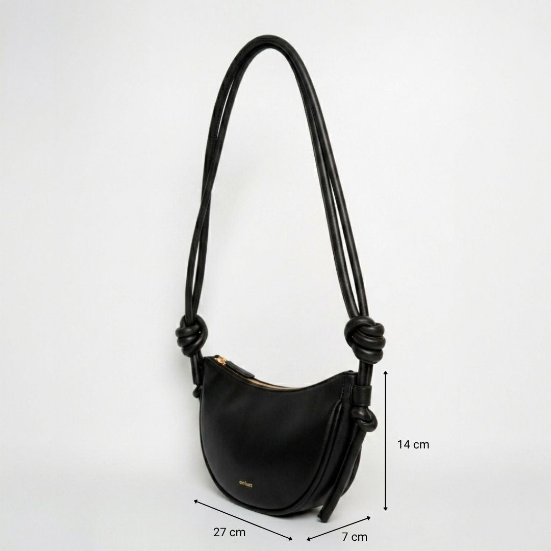 Mini Half Moon - Nappa Black - ann kurz