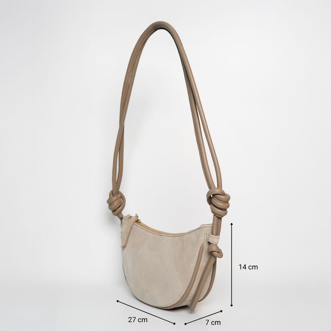 Mini Half Moon - Suede Caramelo - ann kurz