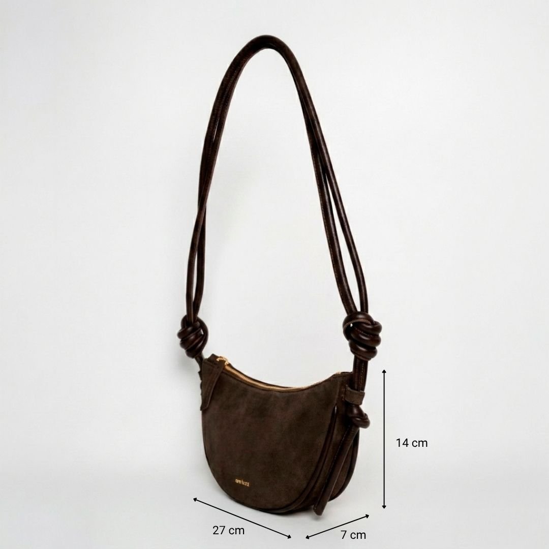 Mini Half Moon - Suede Mocha - ann kurz