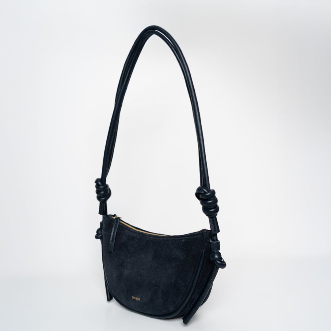 Mini Half Moon - Suede Navy - ann kurz