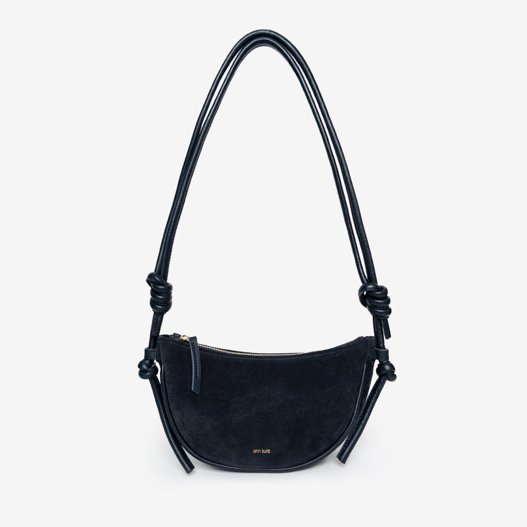 Mini Half Moon - Suede Navy - ann kurz