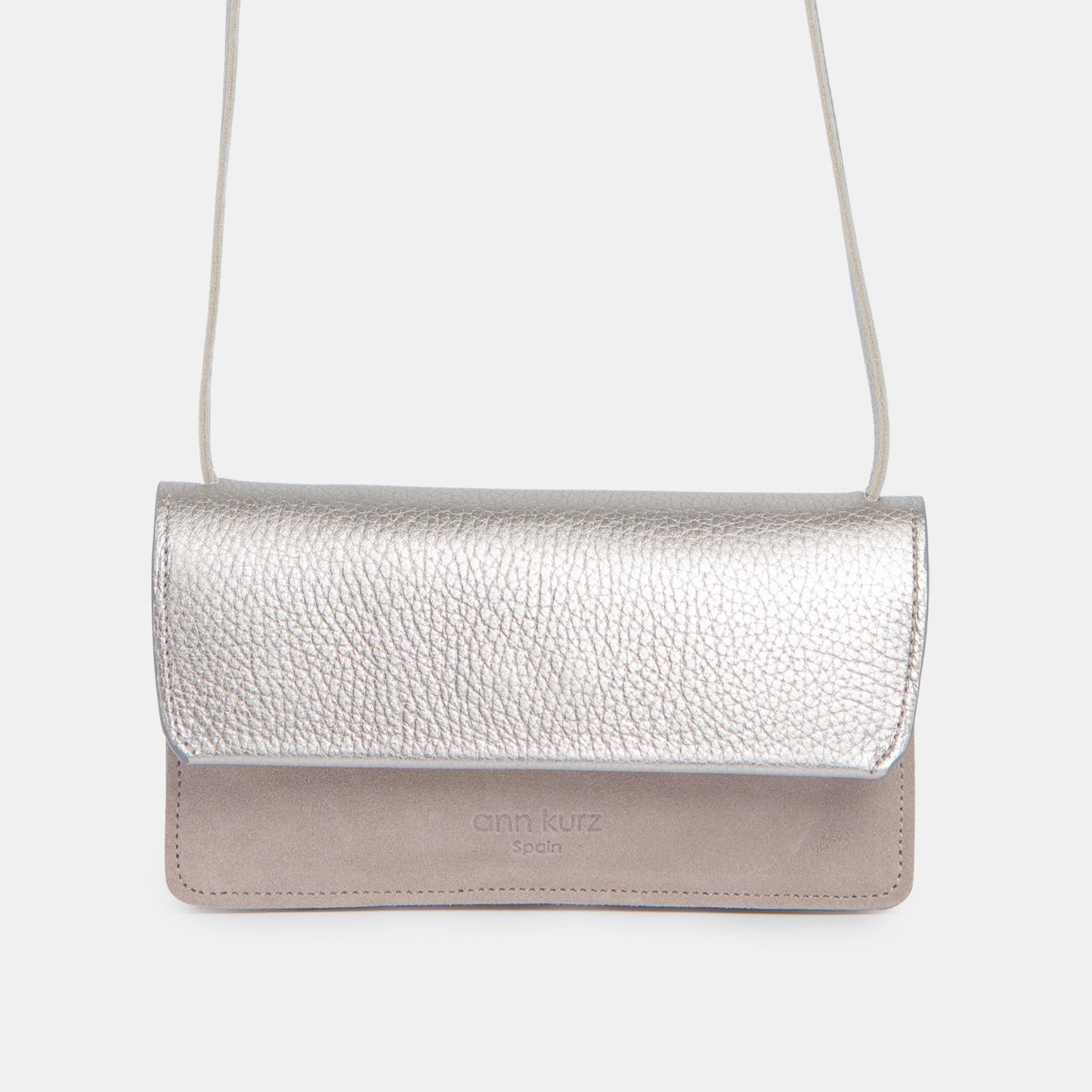 Mini Phone Bag - Metallic Platino - ann kurz