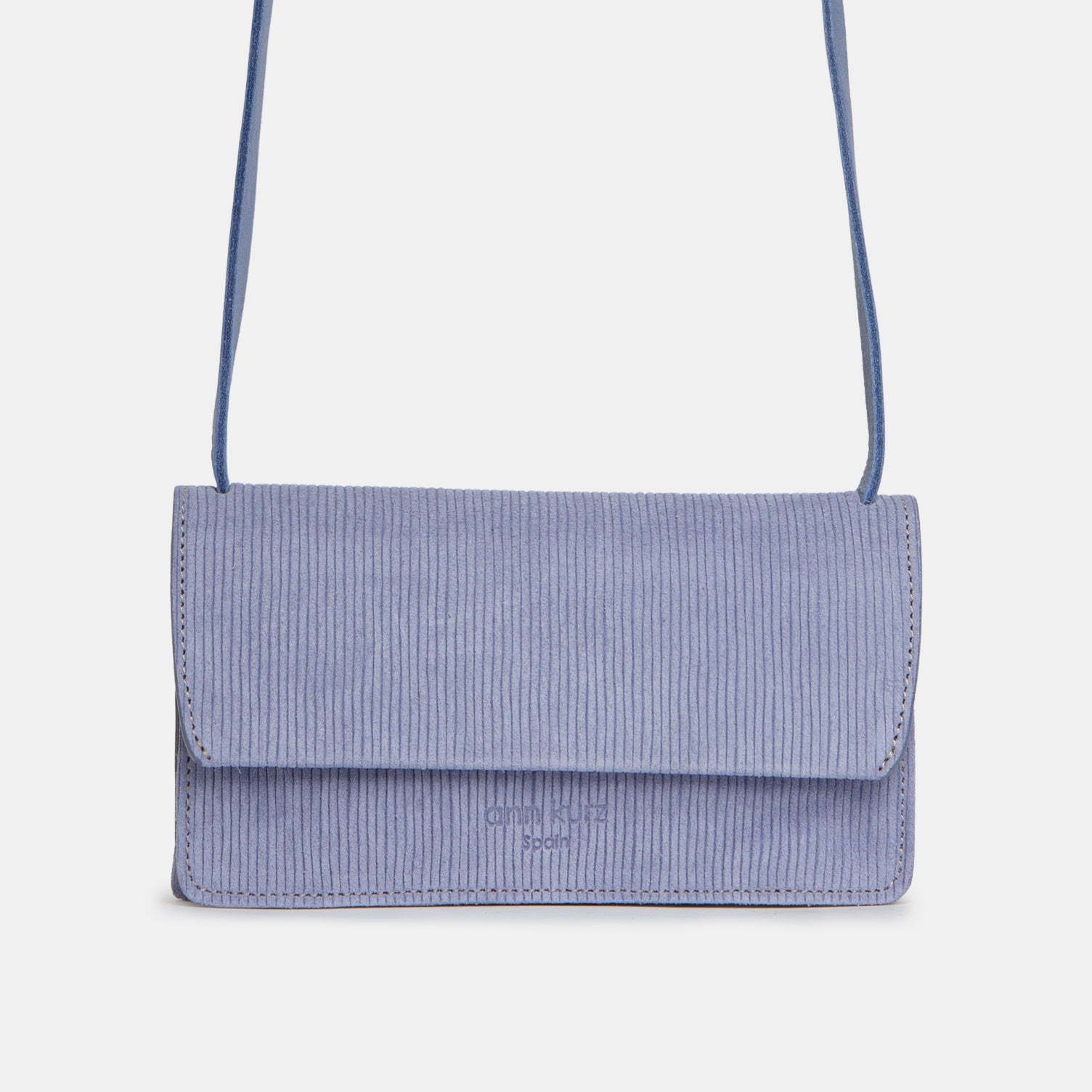 Mini Phone Bag - Ruffle Lavender Blue - ann kurz