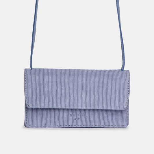 Mini Phone Bag - Ruffle Lavender Blue - ann kurz