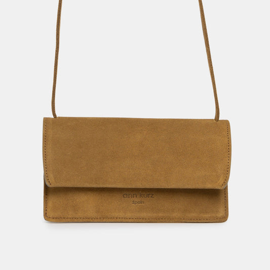 Mini Phone Bag - Suede Bronze - ann kurz