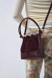 Mini Saku - Suede Mix Burgundy - ann kurz