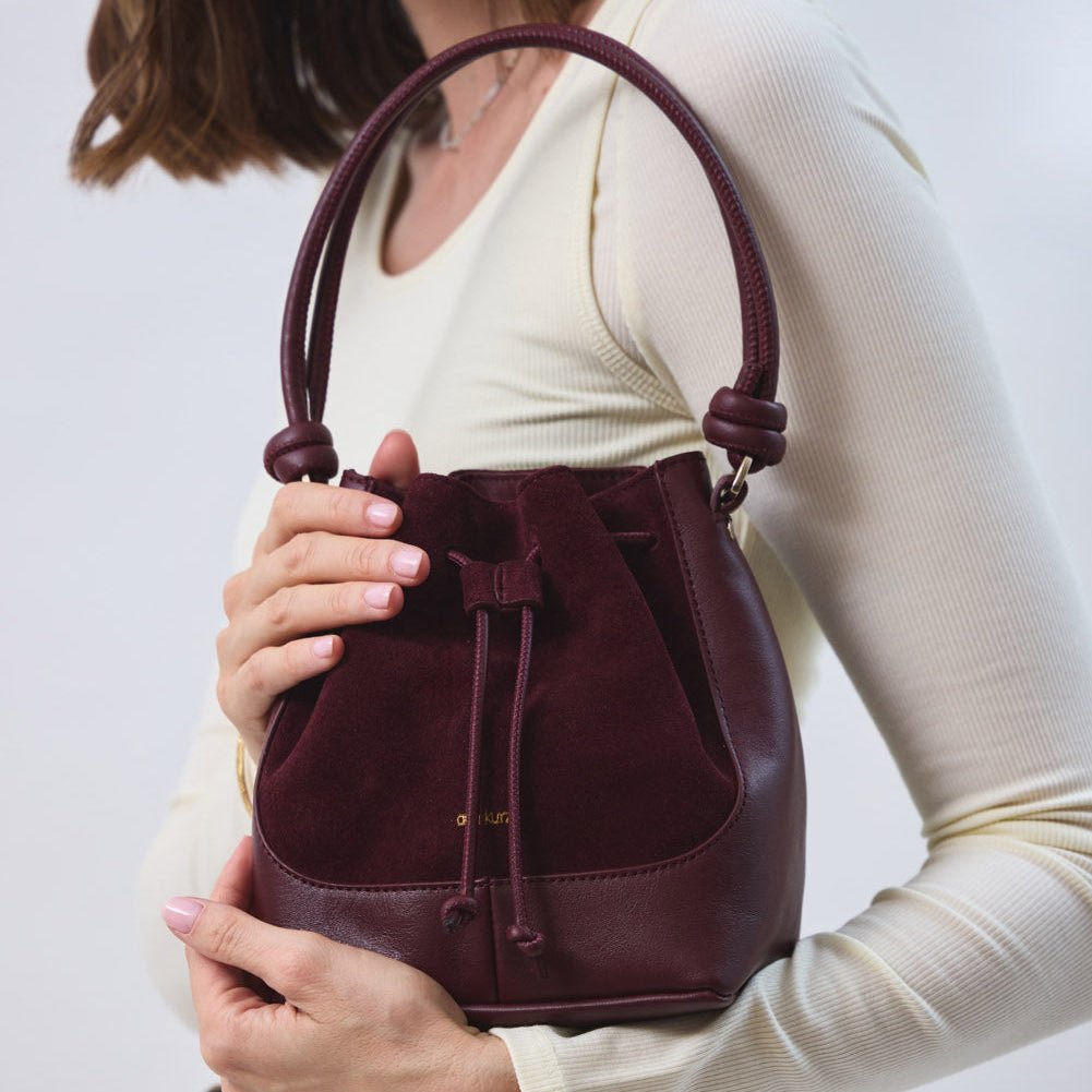 Mini Saku - Suede Mix Burgundy - ann kurz