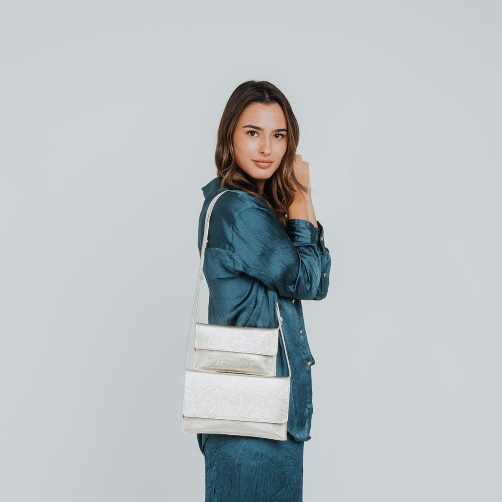Mini Thin Clutch - Metallic Champagne - ann kurz