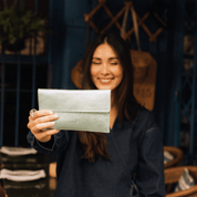Mini Thin Clutch - Metallic Provence - ann kurz