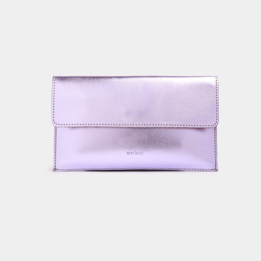 Mini Thin Clutch - Metallic Specchio Fluorita - ann kurz