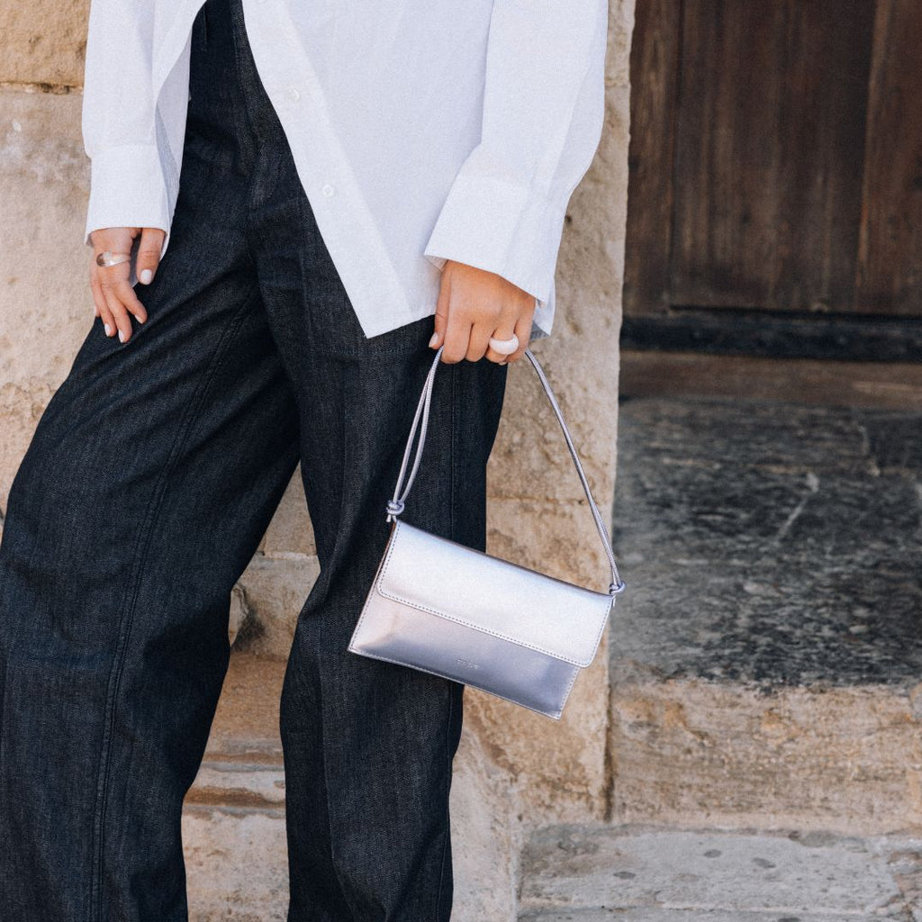 Mini Thin Clutch - Metallic Specchio Fluorita - ann kurz
