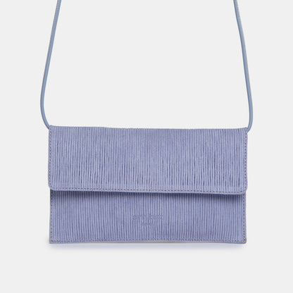 Mini Thin Clutch - Ruffle Lanvender Blue - ann kurz