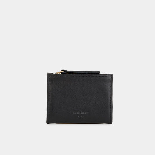 Mini Thin Wallet - Nappa Black - ann kurz