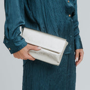 Pack Large Shape Shoulder Bag - Metallic Champagne - ann kurz