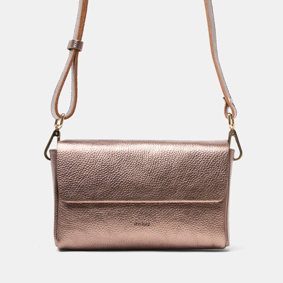 Pack Large Shape Shoulder Bag - Metallic Grey - ann kurz