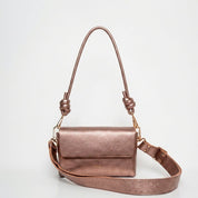 Pack Large Shape Shoulder Bag - Metallic Metal Grey - ann kurz