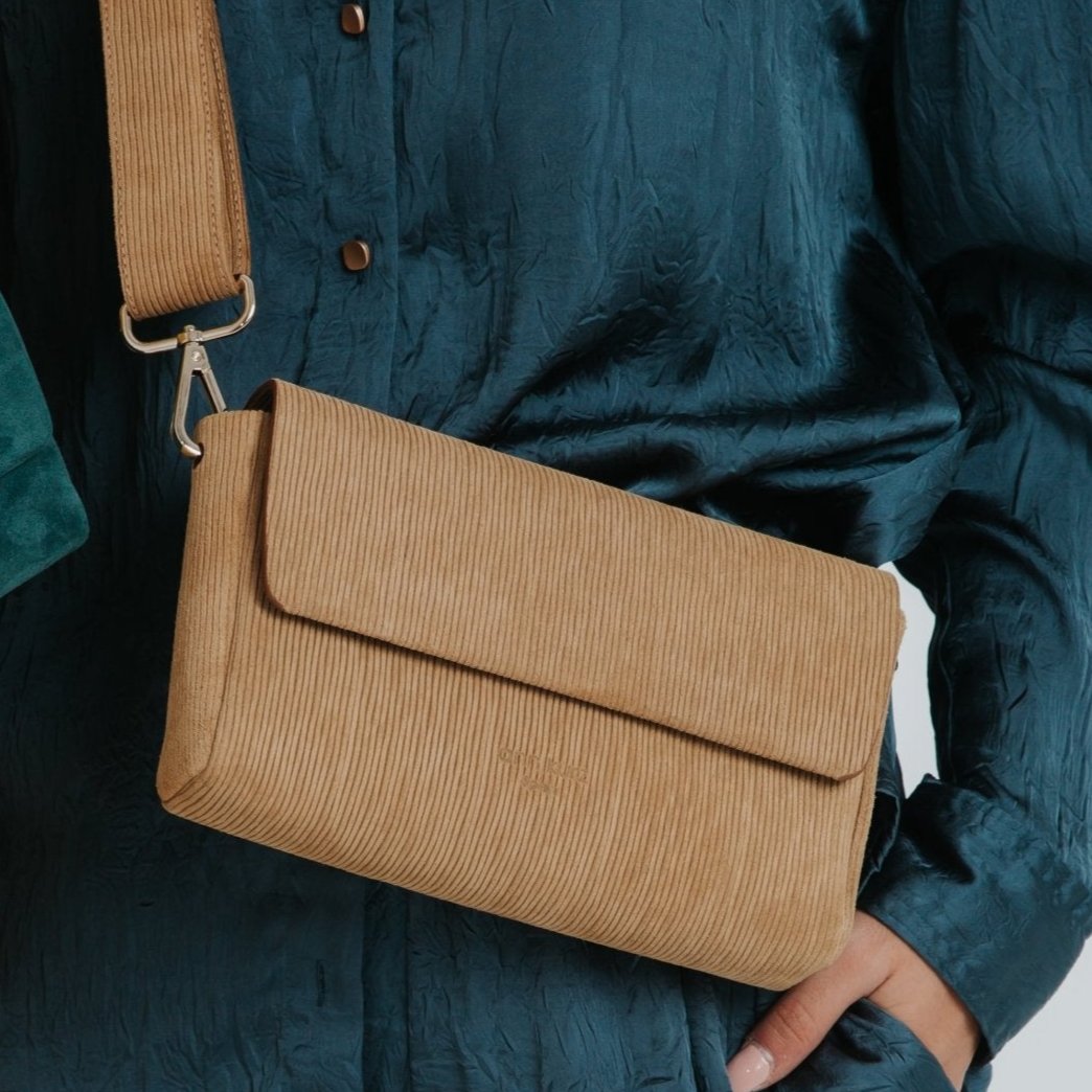Pack Large Shape Shoulder Bag - Ruffle Cuoio - ann kurz
