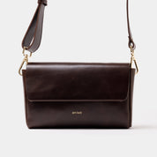 Pack Large Shape Shoulder Bag - Shiny Nappa Mocha - ann kurz