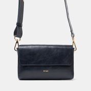 Pack Large Shape Shoulder Bag - Shiny Nappa Navy - ann kurz