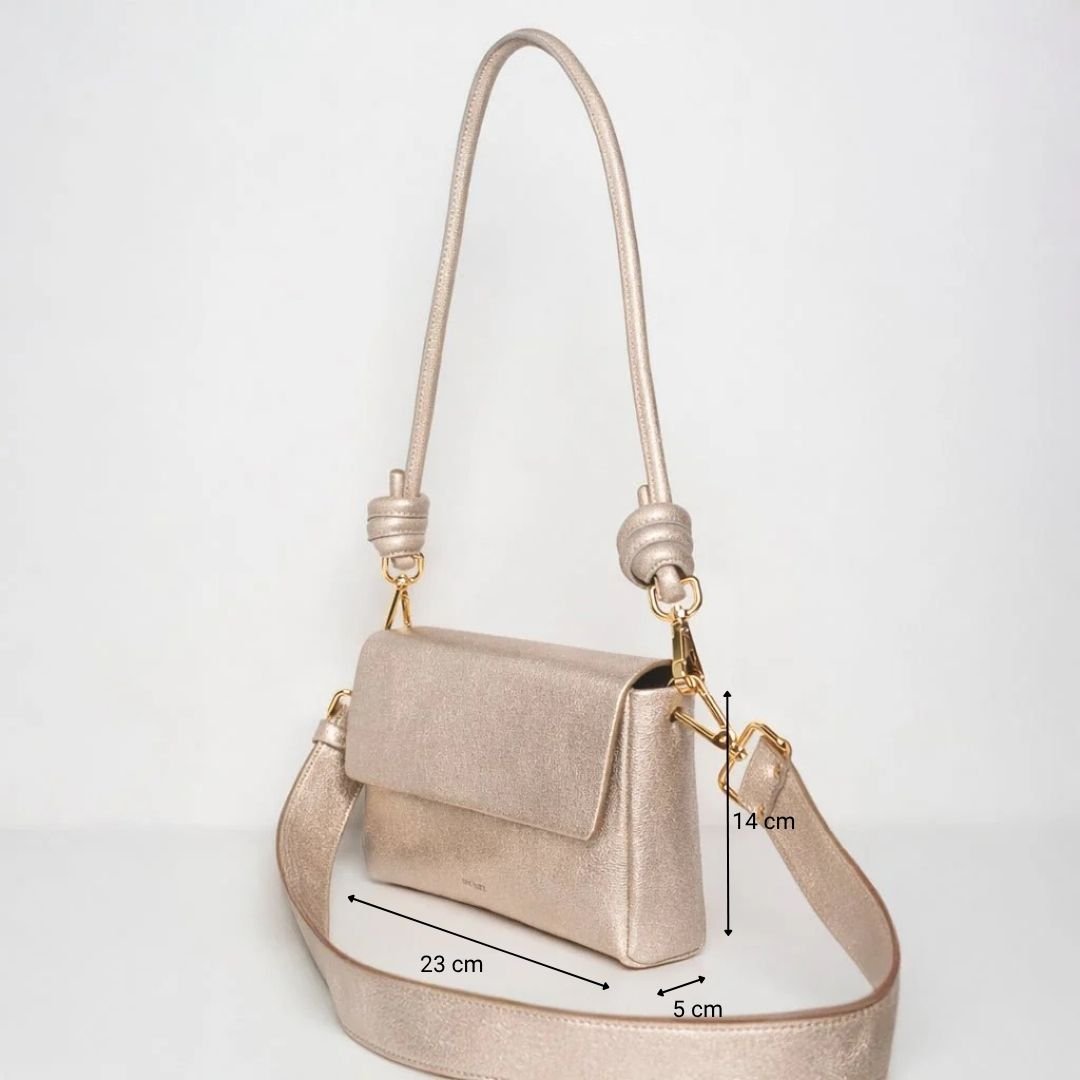 Pack Large with 2 Straps - Metallic Platin - ann kurz