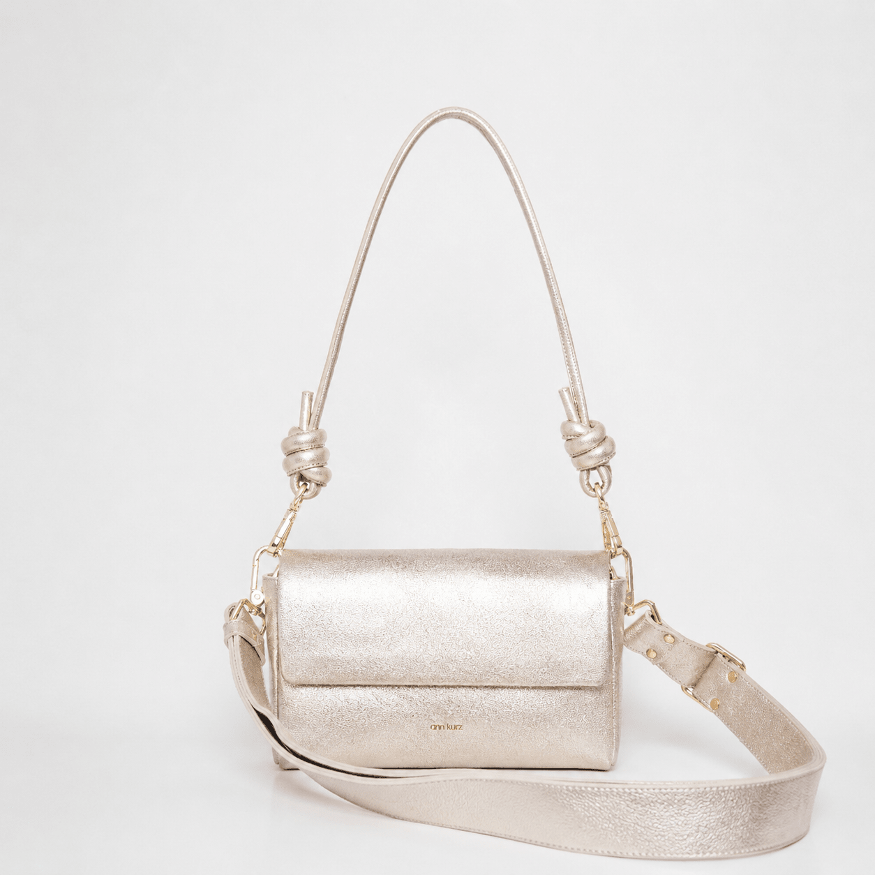 Pack Large with 2 Straps - Metallic Platin - ann kurz