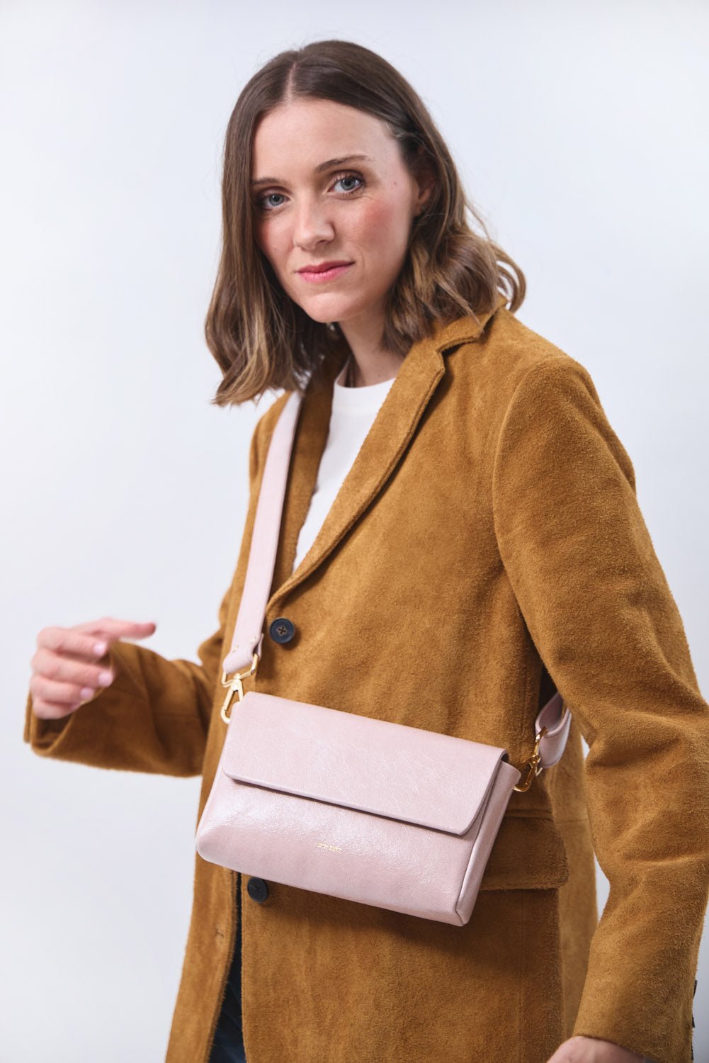 Pack Large with 2 Straps - Patent Rosa - ann kurz