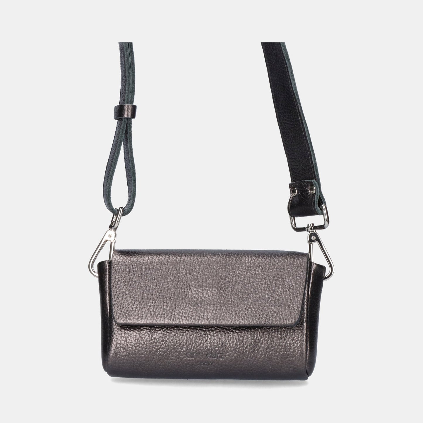 Pack Mini Shape Shoulder Bag - Metallic Anthracite - ann kurz