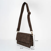 Perfect Square - Croco Print Suede Mocha - ann kurz